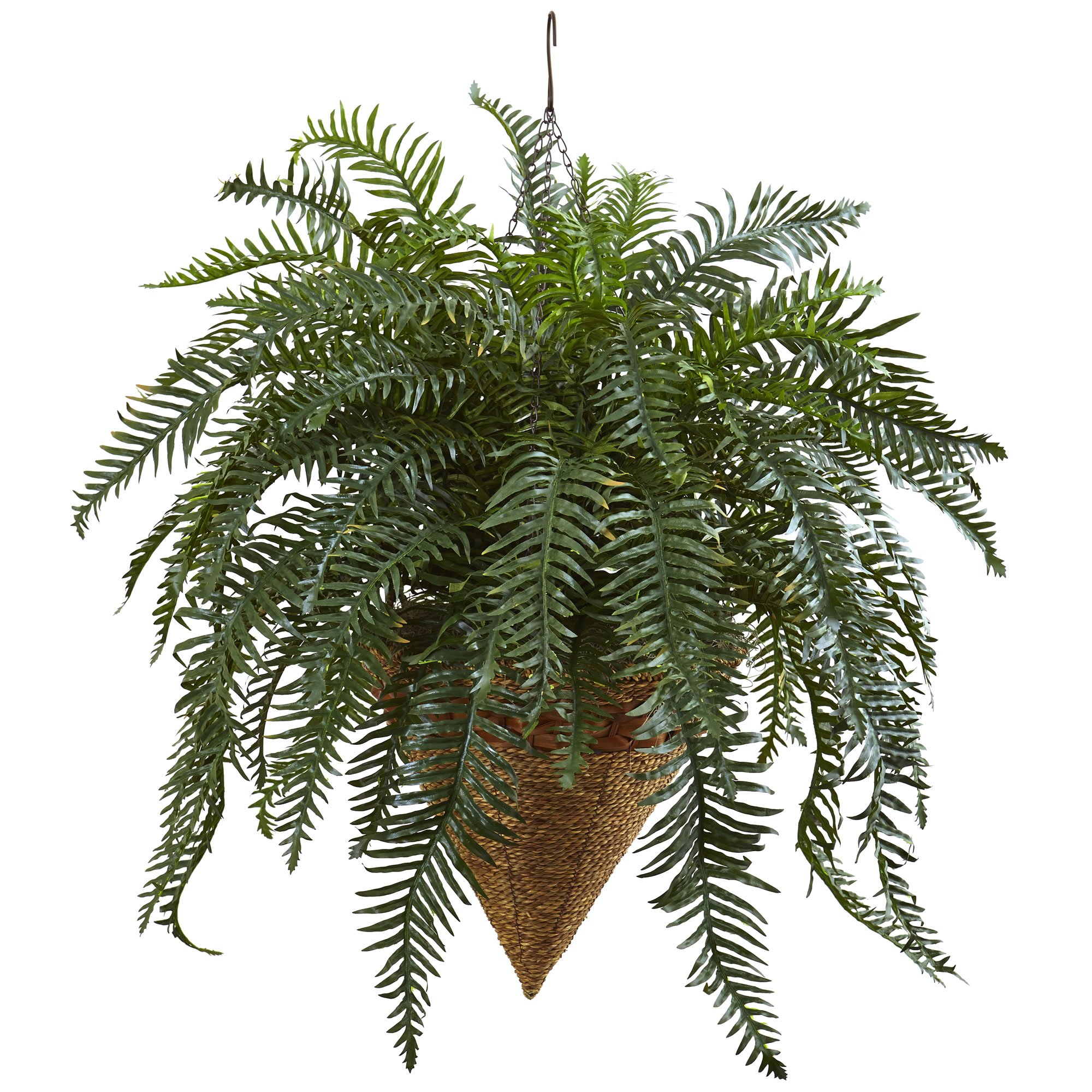 NearlyNatural 6871 83,8 cm Giant River Fern con Cono da Appendere
