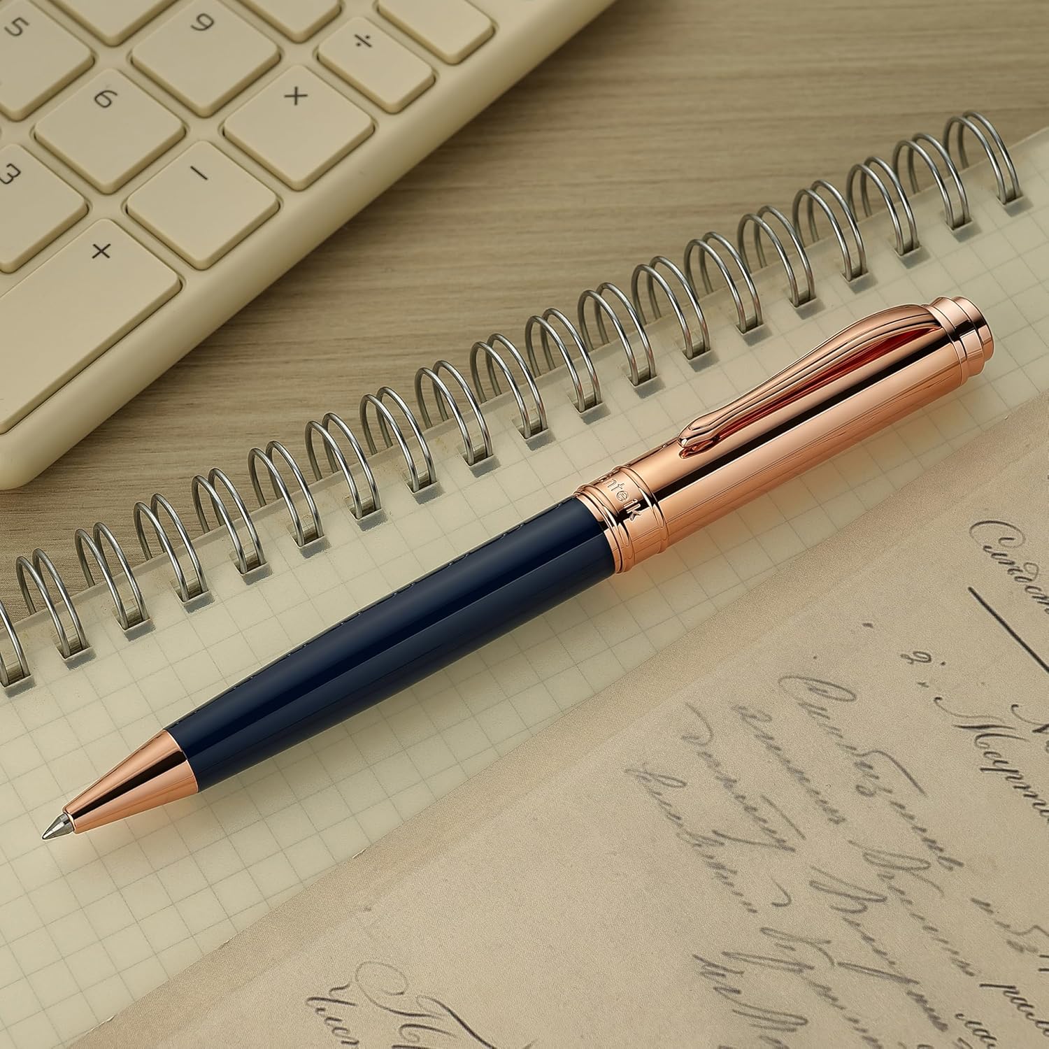 Luxury Gel Pen, Top Set With 8mm Brilliant Diamond,Bright Orange Pen Lacquer,Rose Real Gold Finish, Black Refill,Elegant Gift Pen For Women, Unique, Office,Nice Designer Pens - Image 6