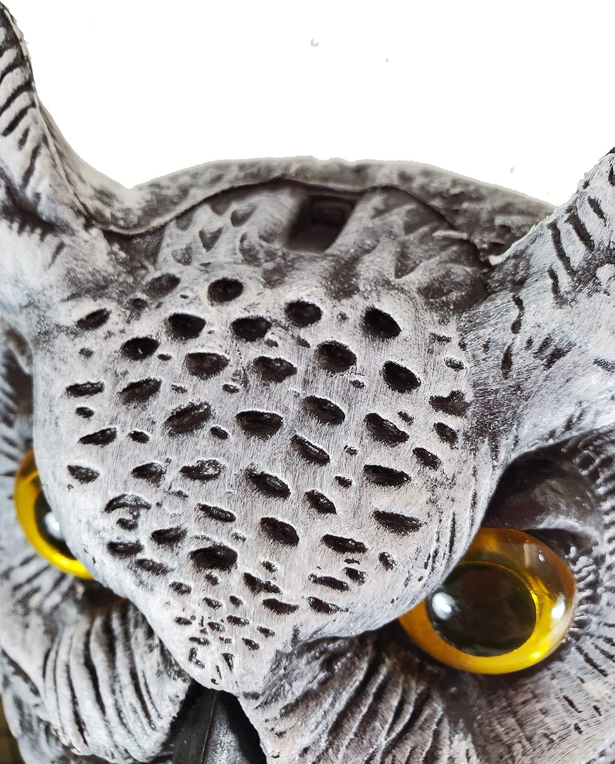 Dalen Fake Owl Decoy to Scare Birds Away from Gardens, Rooftops, and Patios - Scarecrow Provides Chemical-Free Pest Control - Safe and Humane, 16" Great Horned Owl - Snow White - Image 6