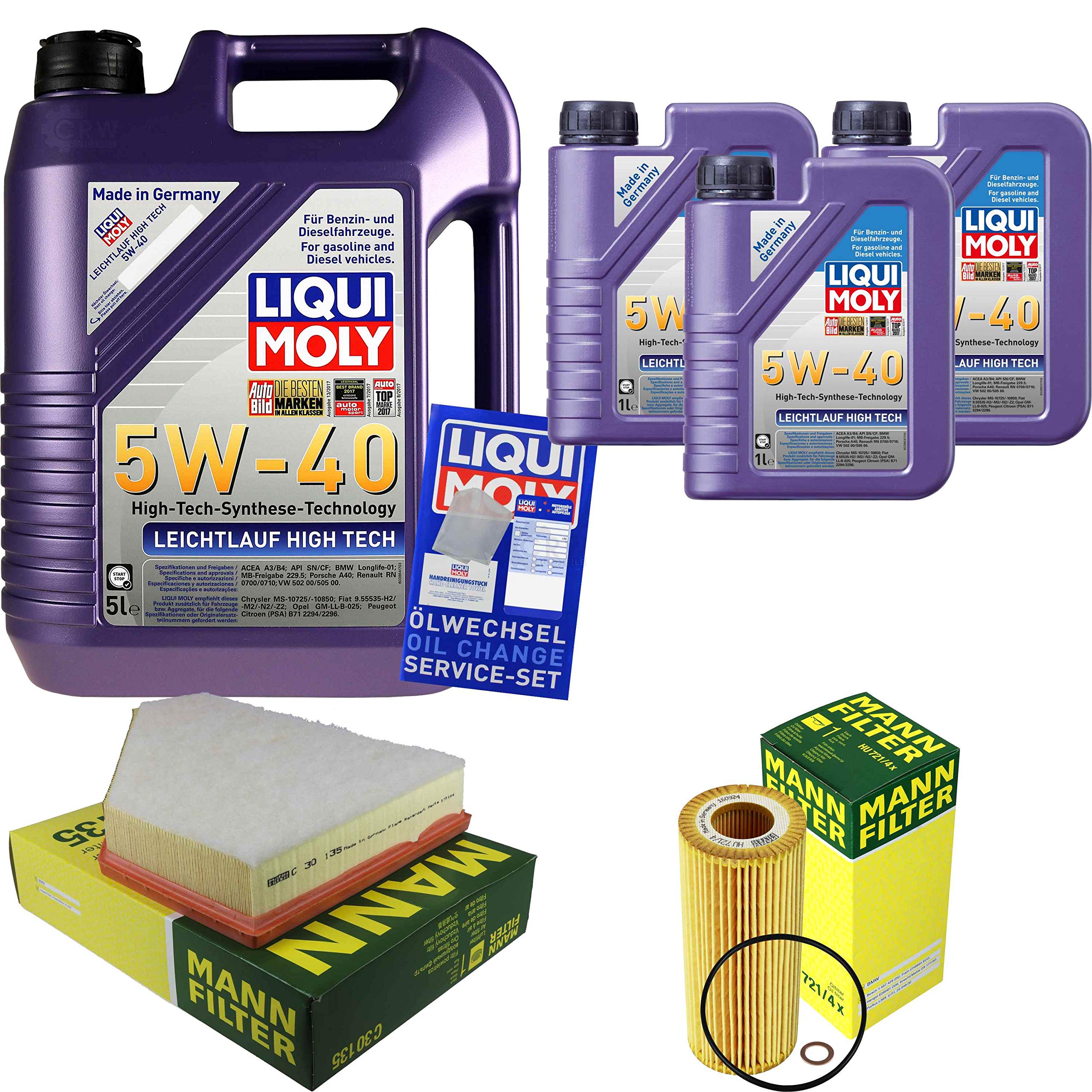 Kit d'inspection 8 l LM LL High Tech 5W-40 + filtre à air MANN