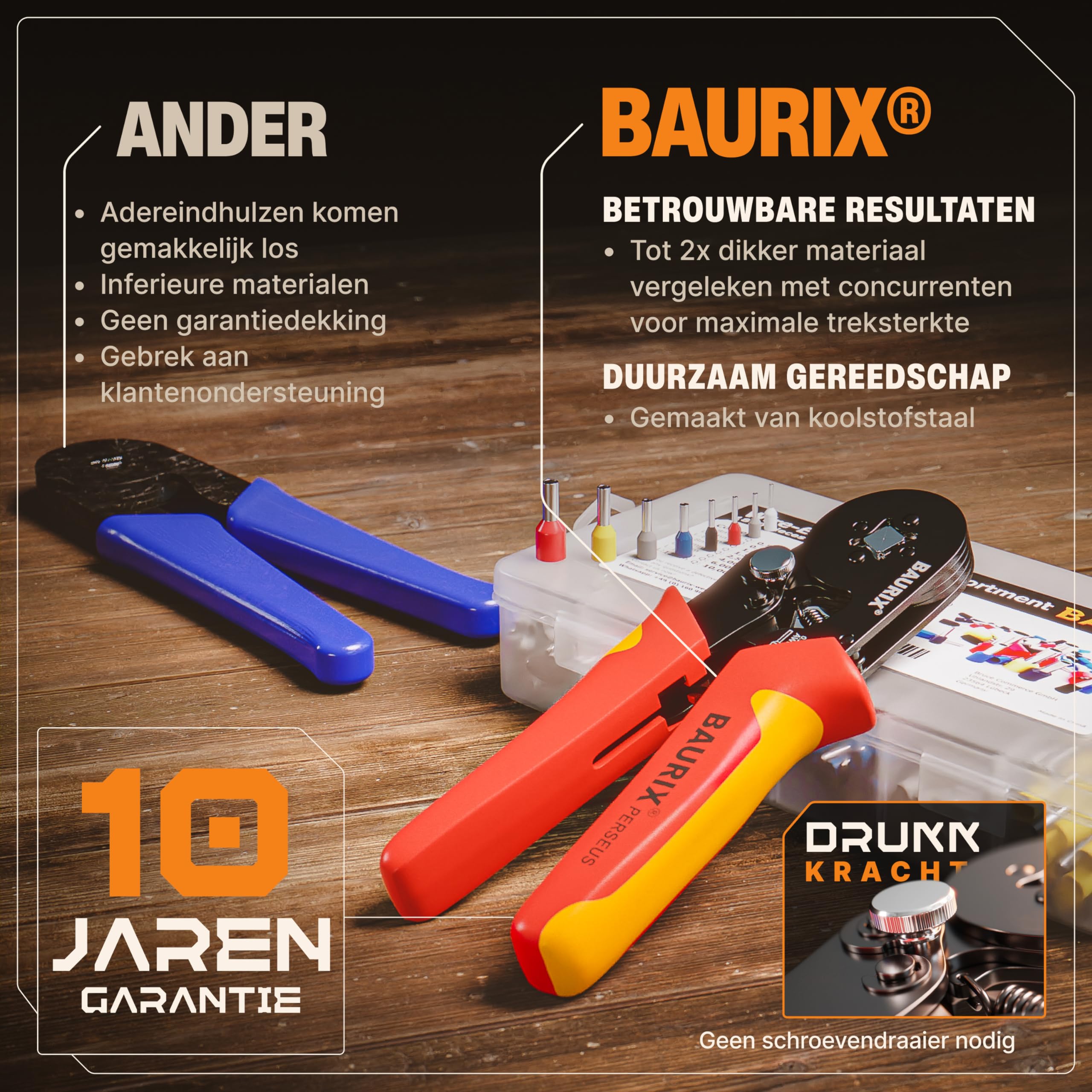 Klauke k 3 tang adereindhulzen 0 5-16 mm2 twin 16 - Klussen