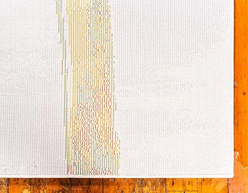 Miniatura 9 de Tapete abstracto Unique Loom, colección Estrella, moderno, multiárea, Polipropileno, beige, amarillo (BeigeYellow)