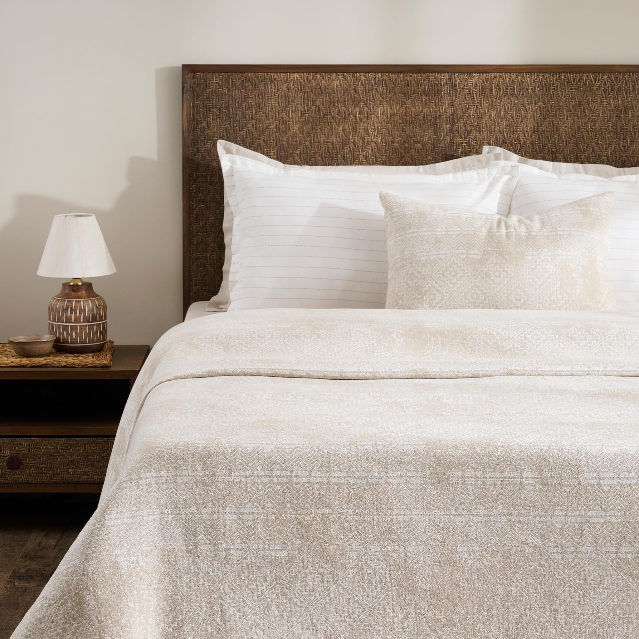 King Bed Cover-Bone Vintage Lace (2Pcs)-image-0