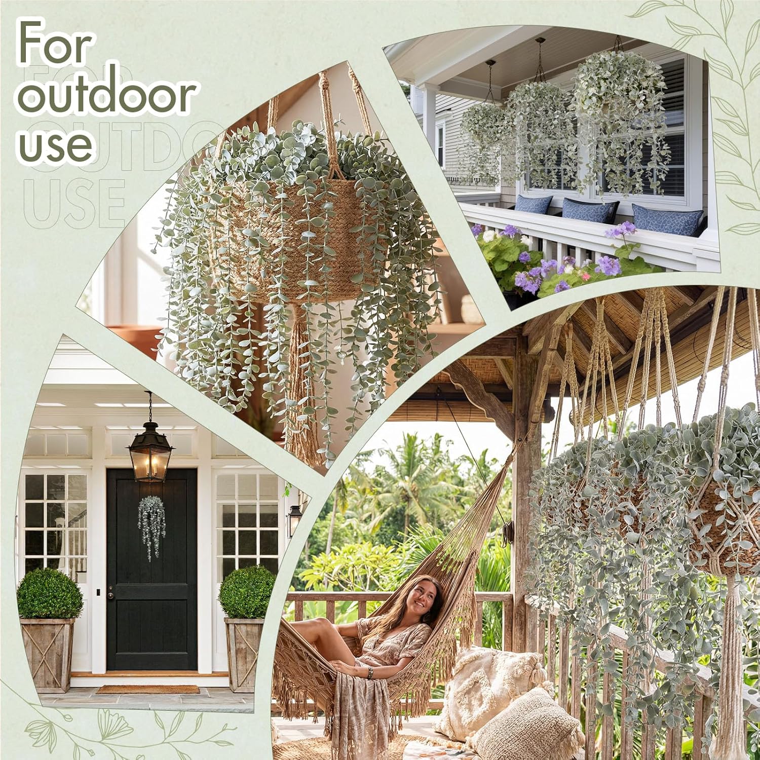 Zeyune 12 Pack Artificial Hanging Eucalyptus Plants, Fake Greenery Eucalyptus Leaves, Boho Ivy Plant Decor for Wedding, Bridal Shower Backdrop Bathroom Home Office Desk Indoor Wall (Color-Matching)