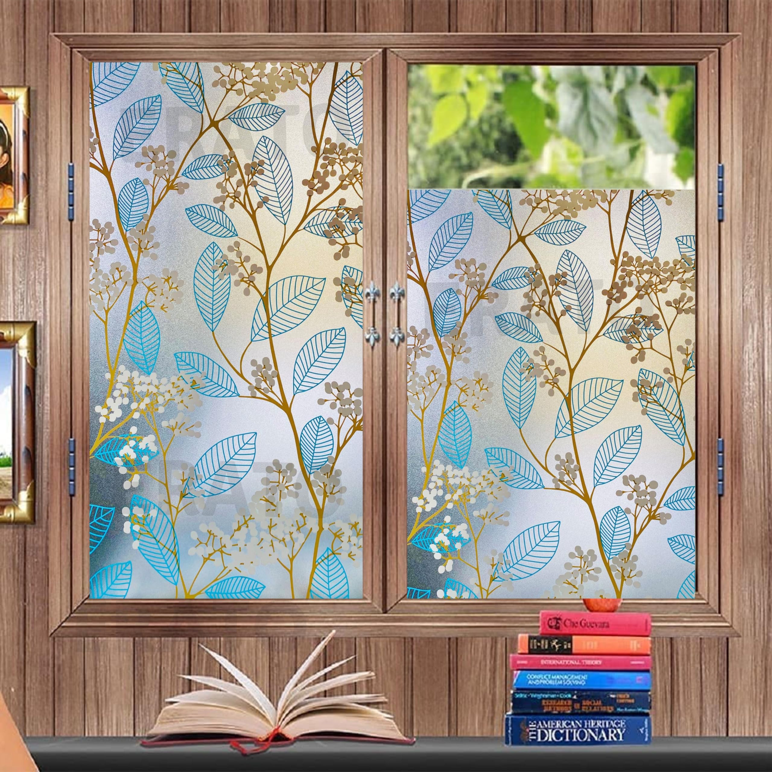 ERATO™ Privacy Window Frosted Film Decorative Window Tint Glass Frosted Self Adhesive Frosted Film (12x100 Inch, Leaf Color Frosted) (B0CJ6QP5CP) Amazon Price History, Amazon Price Tracker