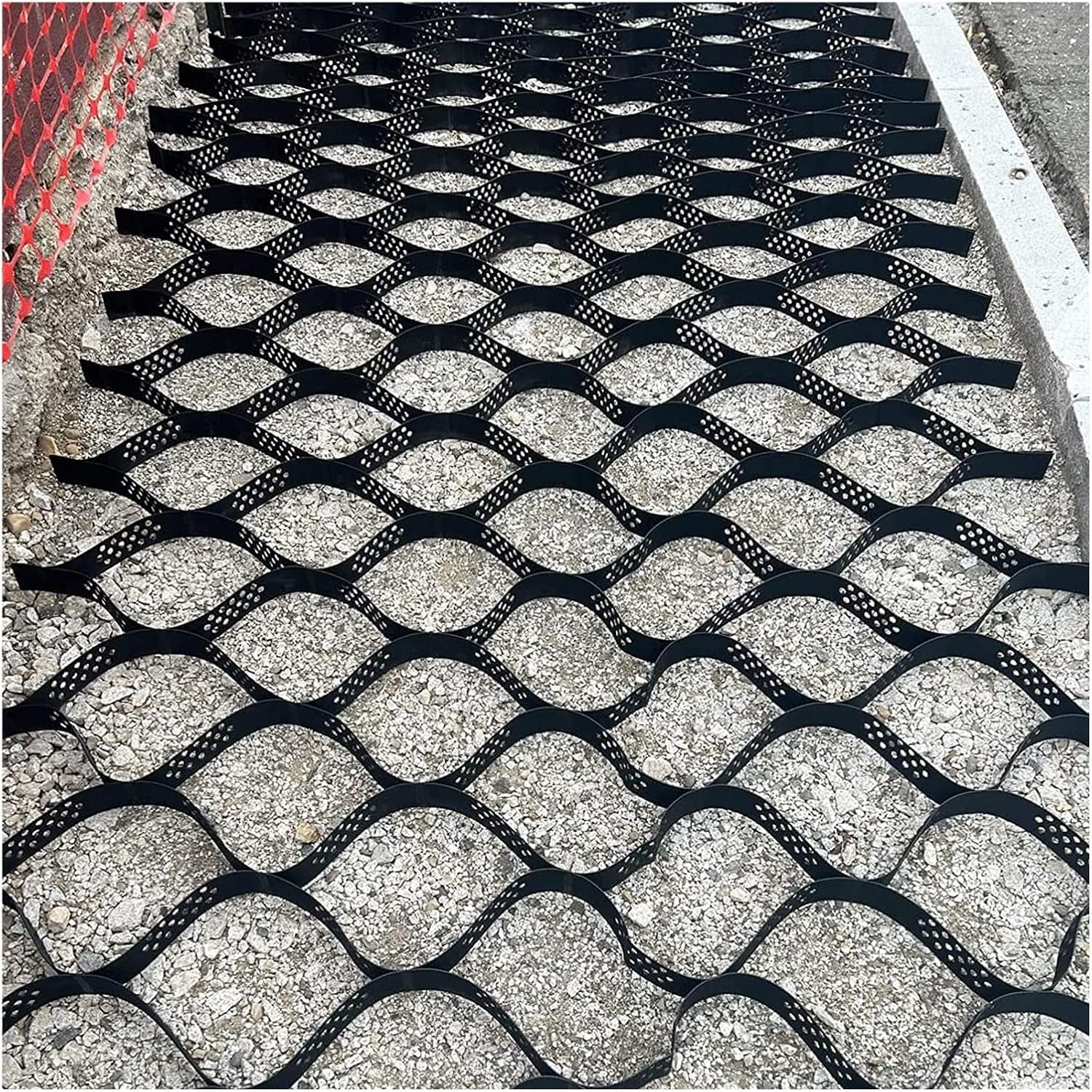Wytrzymały stabilizator podjazdu - kostka brukowa do ogrodu, podstawy szopy i tarasów - dostępny w rozmiarach od 9 m do 9 m (4 x 7 m)