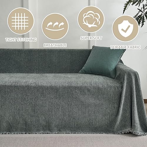 Miniatura 3 de Funda antideslizante para sofá modular de 2 cojines, funda de sofá modular de felpilla gruesa, protector de muebles suave para perros y mascotas,