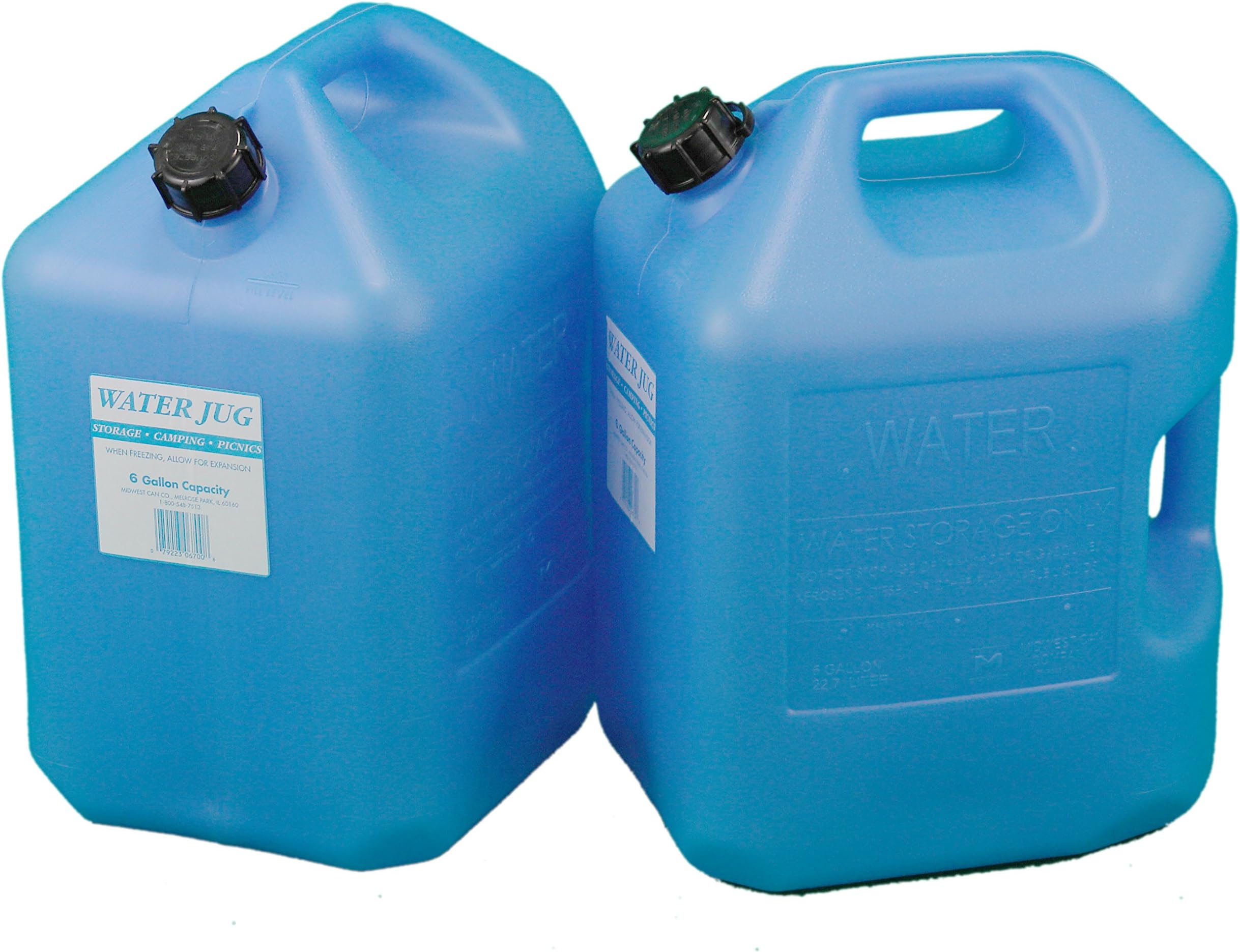 Blue 6-Gallon Water Jugs, 2 Pack