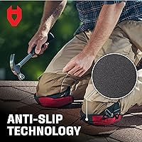Vista 3 de NoCry Rodilleras de trabajo antideslizantes para hombres y mujeres con acolchado grueso de espuma suave, correas fuertes y ajustables y clips