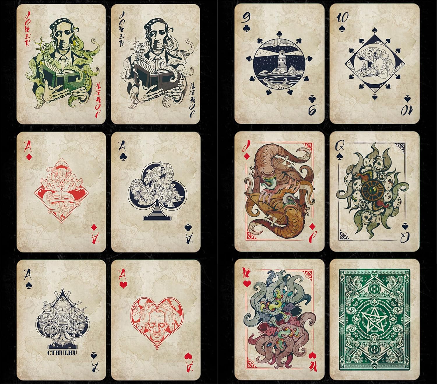 Playing Cards - Poker Cthulhu Poker Collection Rare Limited Poker Cards Gift for Men or Women, Great for Magic,Card Games and Party