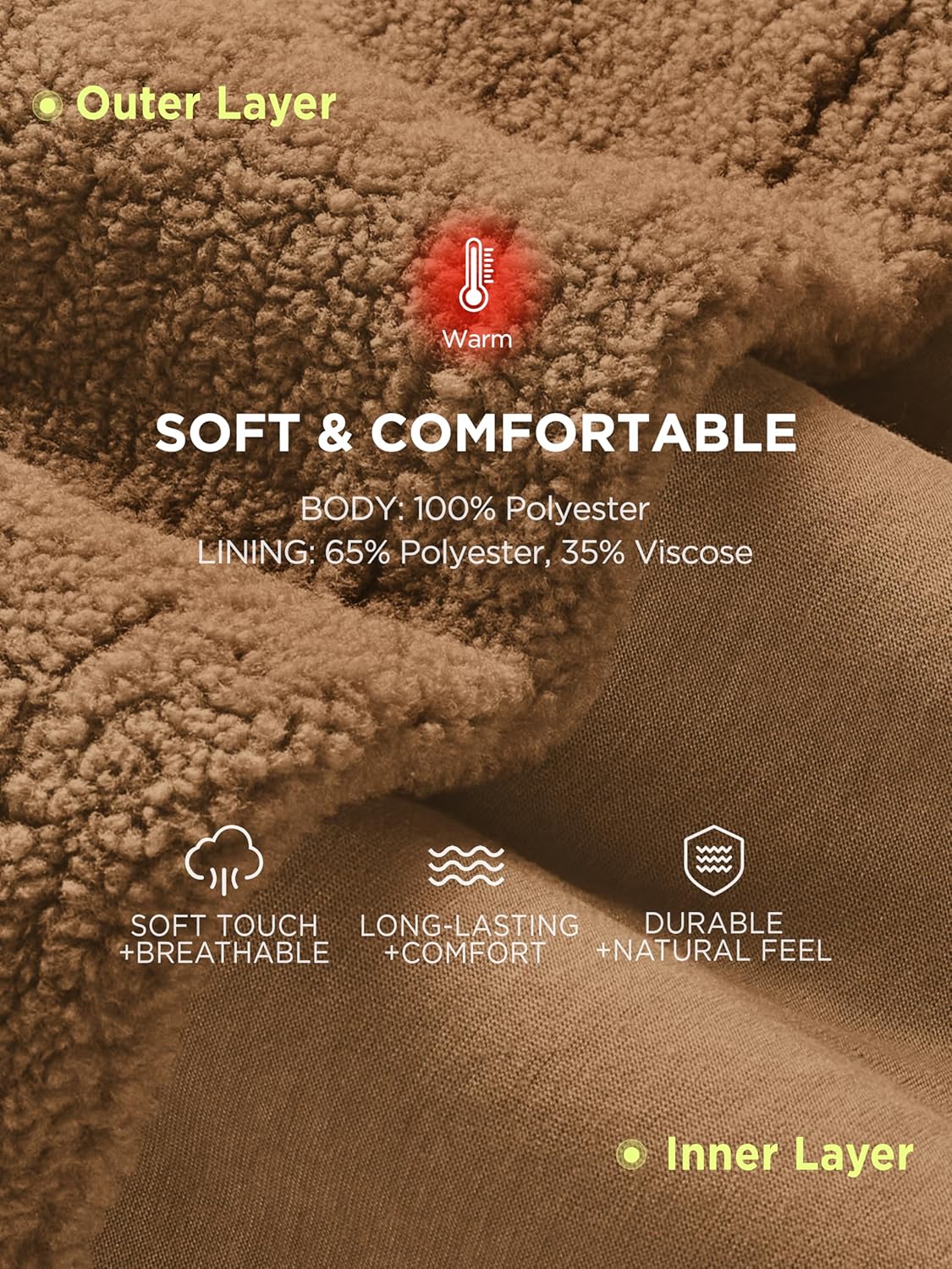 ODODOS Women's Sherpa Fleece Half-Zip Pullover - Cozy Warm Long Sleeve Sweatshirt Cinchable Outerwear with Pockets