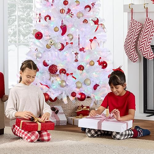 Miniatura 23 de Best Choice Products Árbol de Navidad negro preiluminado de 7.5 pies, decoración navideña completamente artificial para el hogar, oficina
