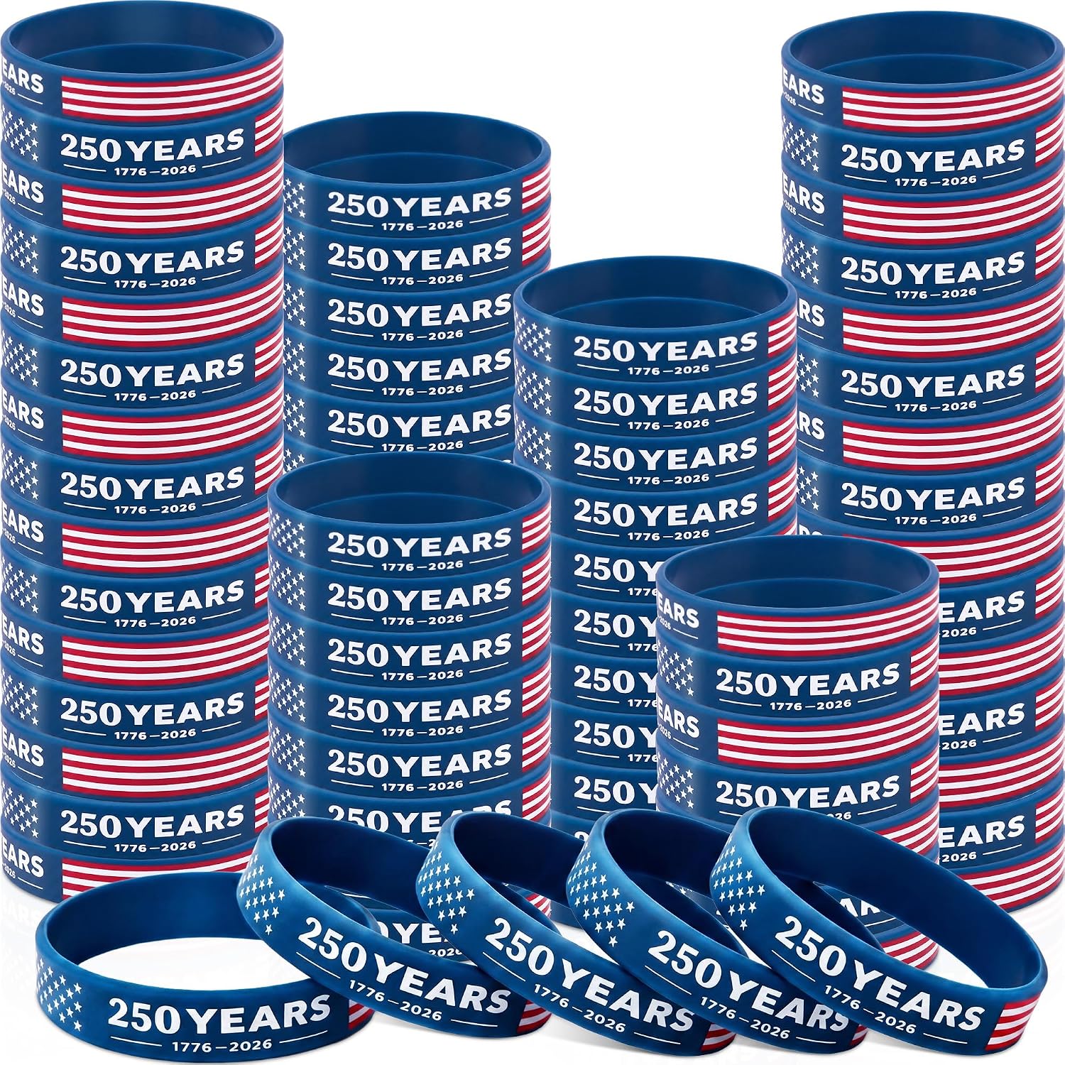 Zubebe 80 Pcs Veterans Wristband Bracelets Rubber American Flag Bracelets Bulk Military Silicone Wristband for Men Women Veteran Memorial Day Army Sport Fan Accessories Gift Party