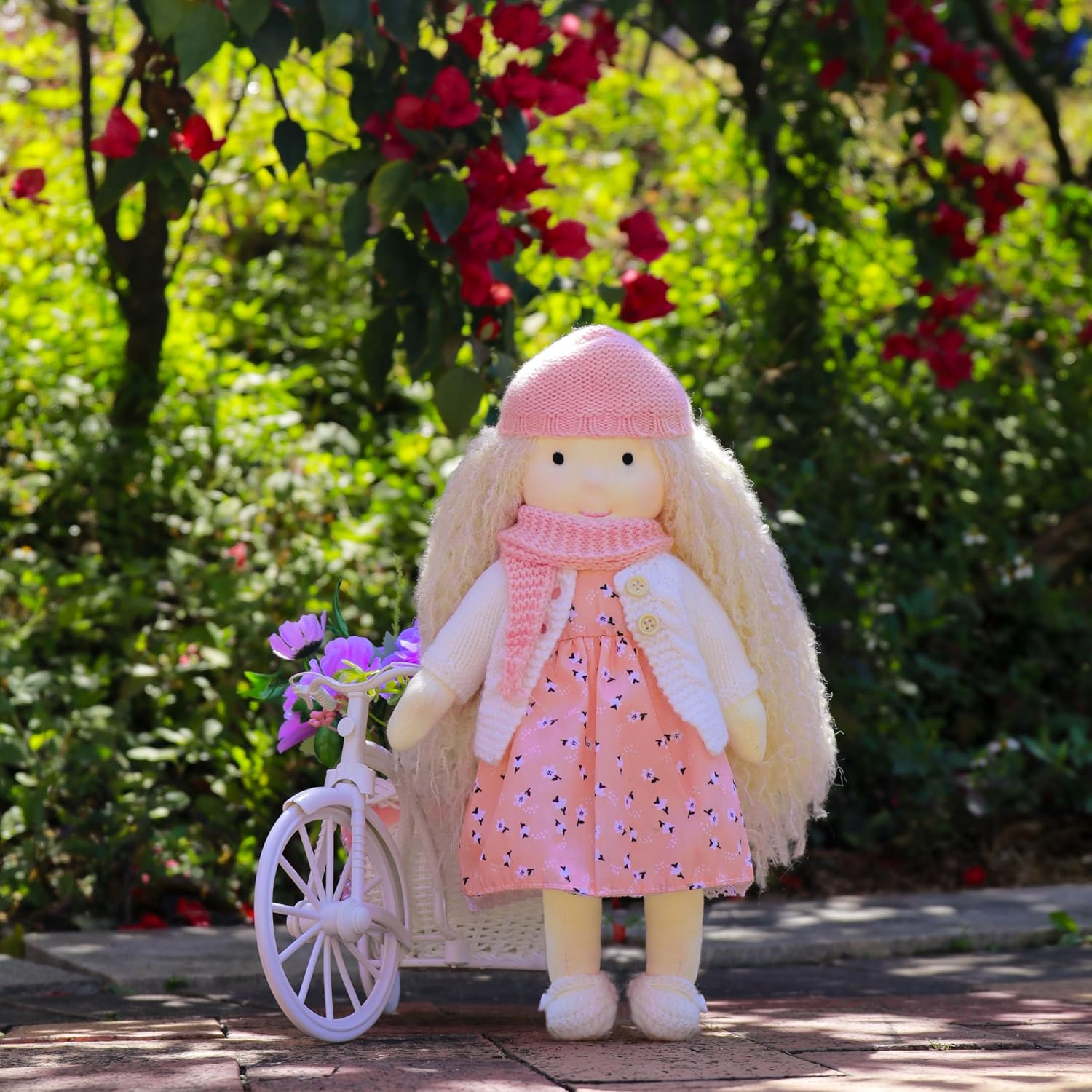 BlissfulPixie Waldorf Handmade Rag Doll - Personalized Collectors Plush for Kids Birthday Present with Beautiful Box-Julka 12"