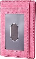 Vista 114 de Travelambo Billetera delgada con bolsillo delantero y clip para el dinero con bloqueo de identificación por radiofrecuencia, talla única