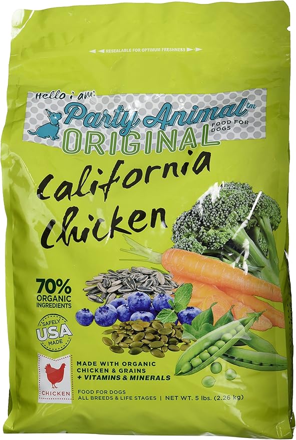 Party Animal Organic California Chicken Dry Dog Food , 5Lb Pet Supplies