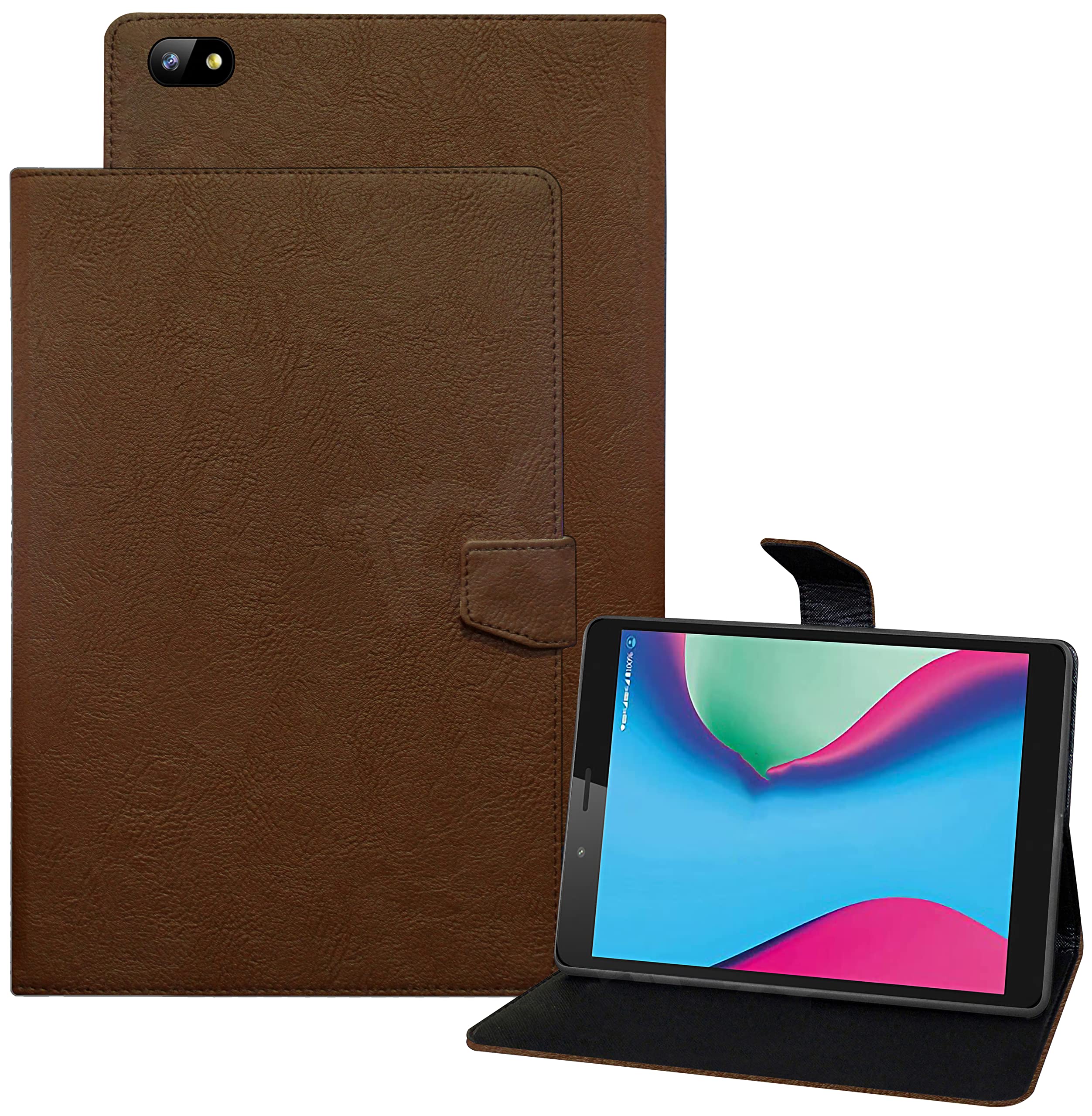 TGK Plain Design Leather Flip Stand Case Cover for Lava T81N Tablet (Brown) (B0B4K7D2R8) Amazon Price History, Amazon Price Tracker