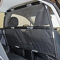 Vista 1 de Bushwhacker Deluxe Dog Barrier 56" Wide for Trucks, Large SUVs, Full-Sized Sedans – Backseat Divider, Mesh Net Screen Shield for Cargo Area Behind