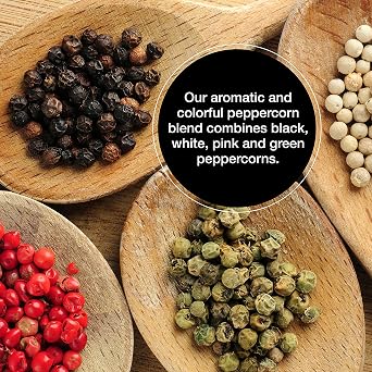 The Spice Lab Rainbow Peppercorns for Grinder Refill, 1 lb Bag