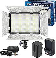 Vista 10 de Kit de luz Vidpro LED-330 para foto y video - Luz LED de panel para cámara - Luz ajustable y regulable se adapta a cámaras, videocámaras y DLSR