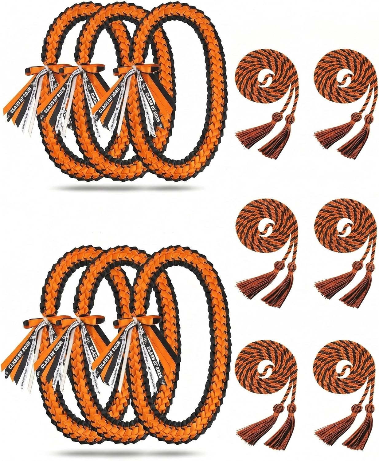 TFTAFAN Graduation Leis and Graduation Honor Cords Class of 2026 Graduation Ribbon Lei Graduation Necklace Braided Necklaces gift for Student Gifts Party Supplies