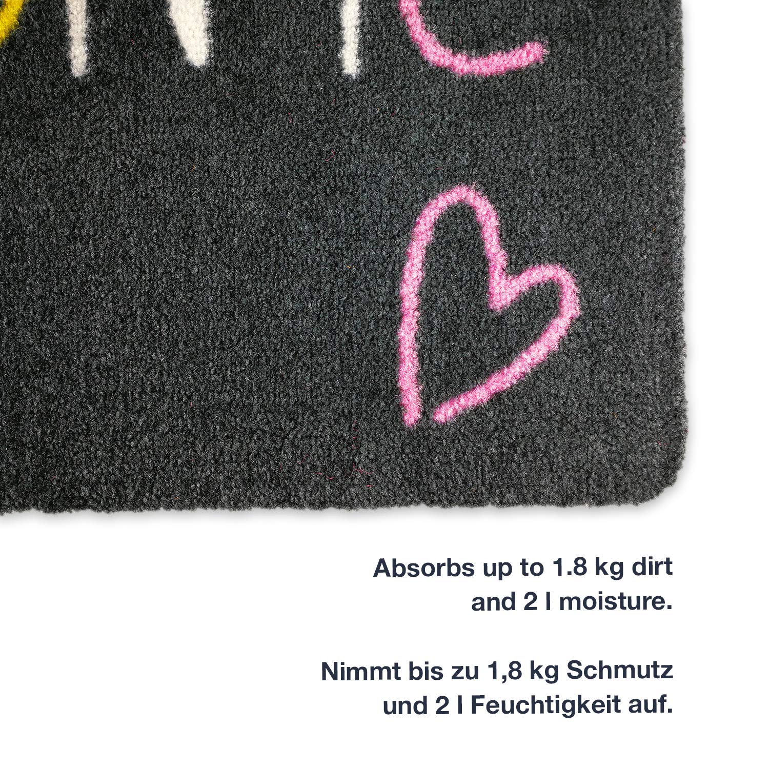 Fußmatte Welcome 60 x 90 cm Grau