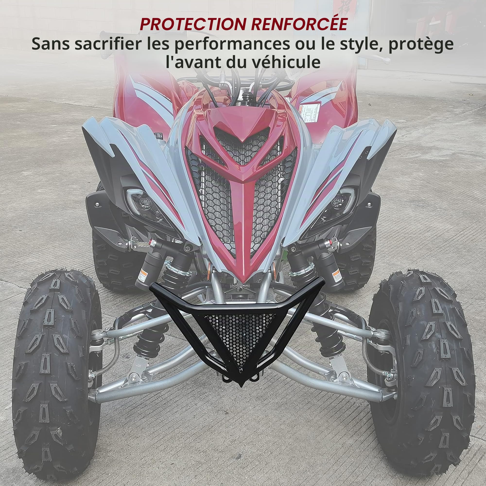 SAUTVS Protections de pare-chocs avant pour Yamaha Raptor 700 700R, protection profil avant pour Yamaha Raptor YFM 700/700R 2006-2023. Accessoires.