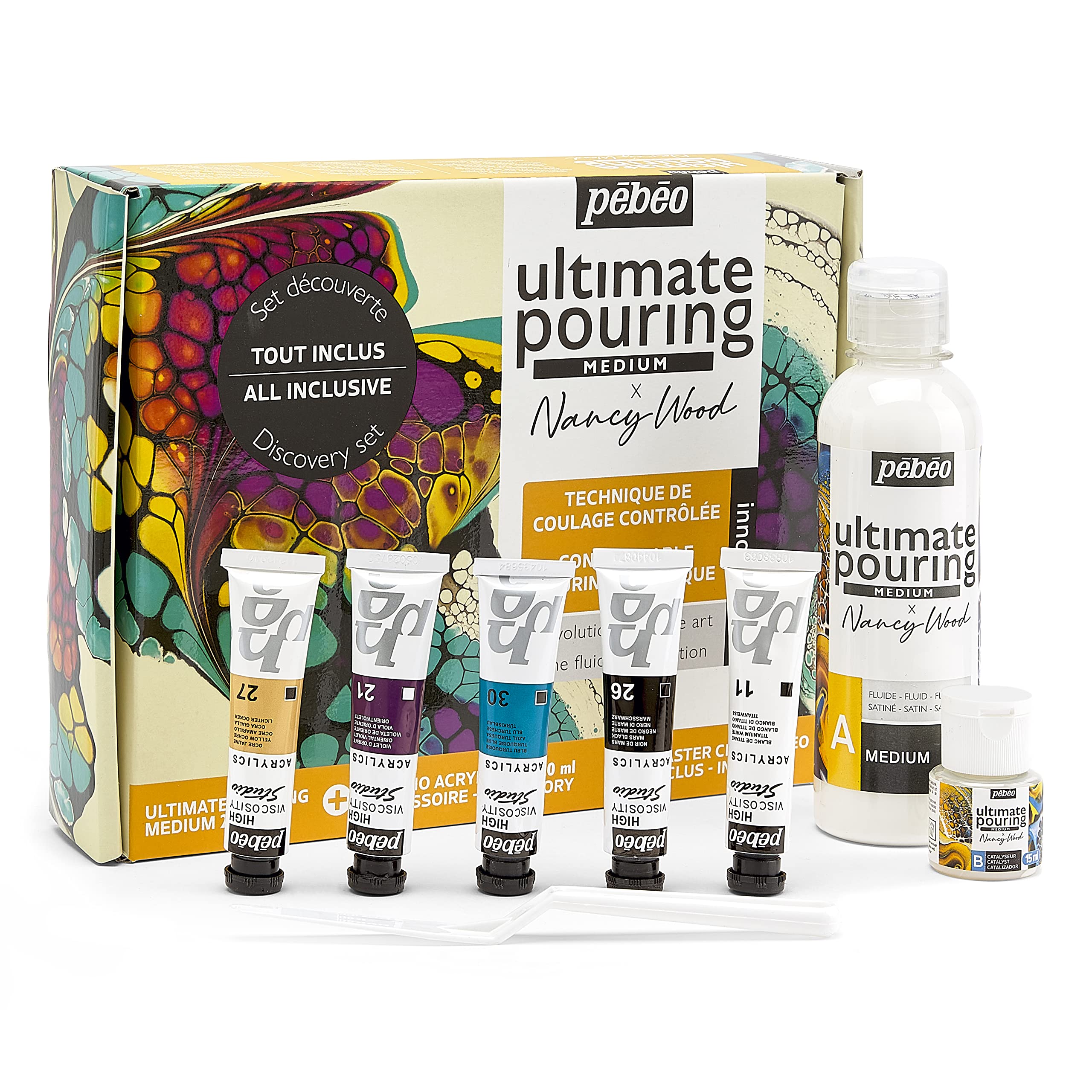Pebeo Ultimate Verter Mediano surtido de pintura fluida en pack de 5x26x20cm