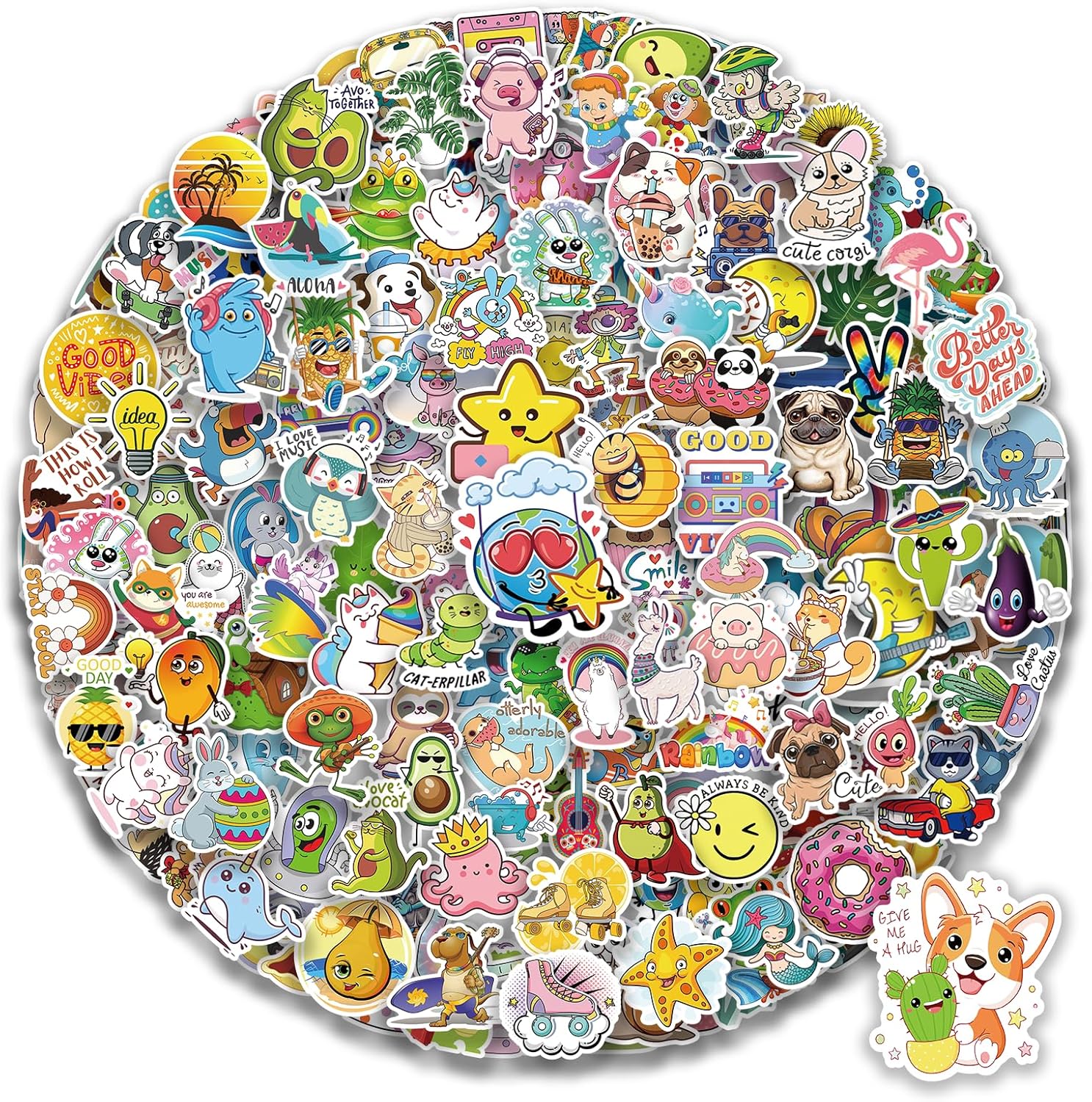 Amazon.com: Sticker for Water Bottles, 300 Pcs/Pack Cute Vinyl ...