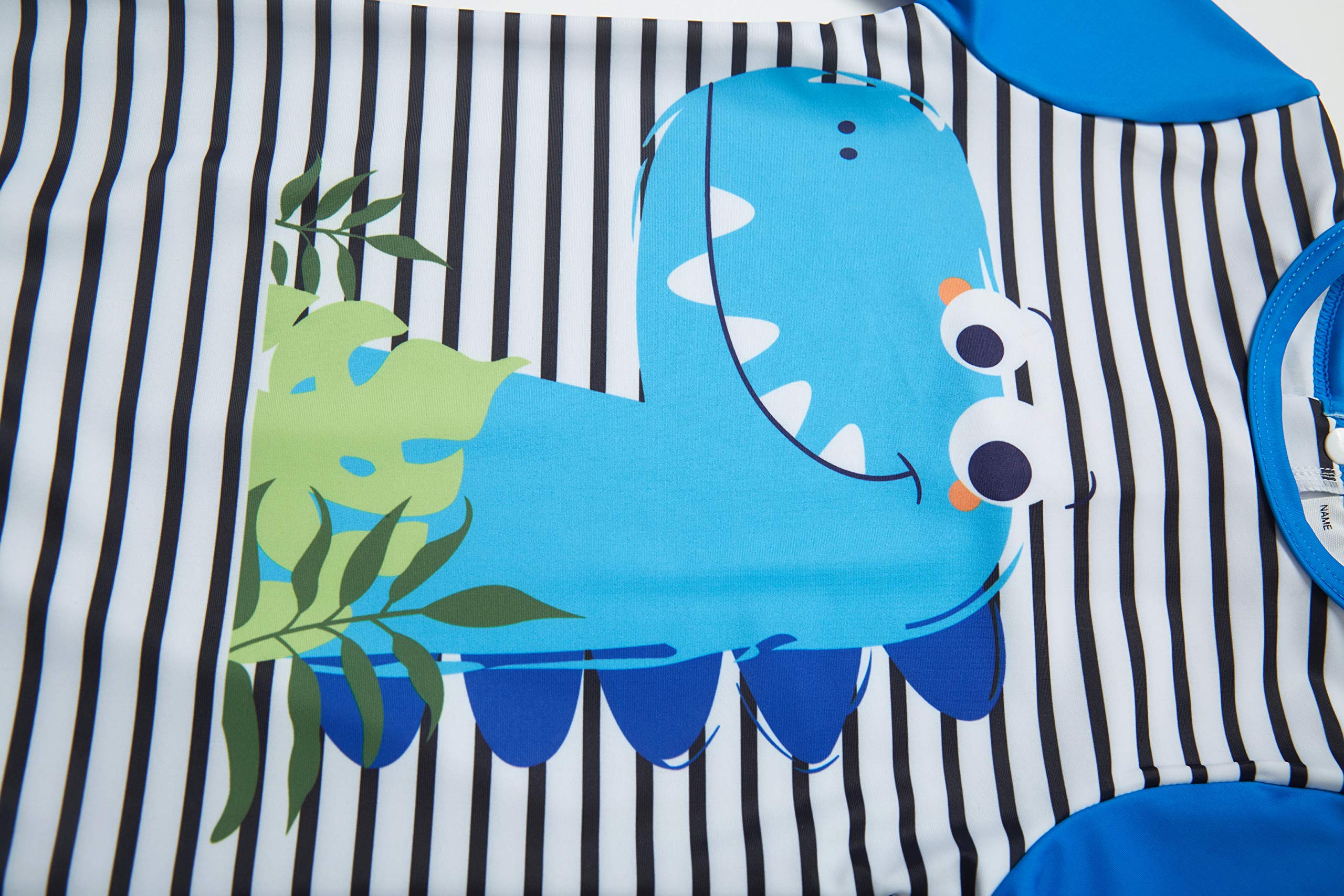 BONVERANO Baby Junge EIN stück Kurzärmel-Kleidung UV-Schutz 50+ Badeanzug MIT Einem Reißverschluss (Dinosaurier, 18-24)