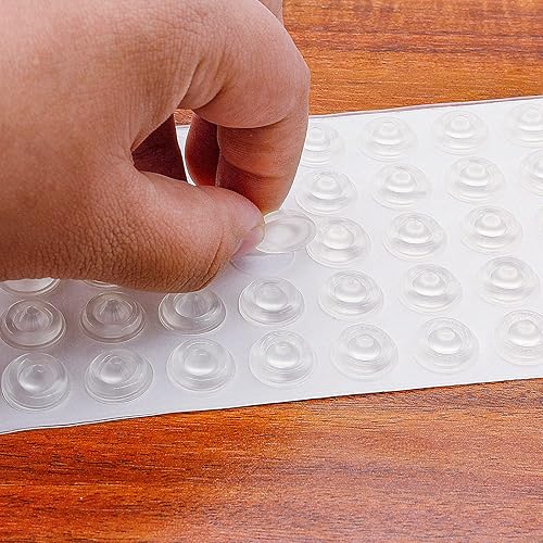 Miniatura 3 de Bivethoi Almohadillas de amortiguación de sonido  100 piezas  Parachoques autoadhesivos transparentes en forma de puntos circulares para puertas de