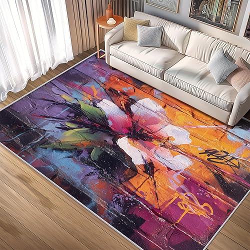 Miniatura 32 de Mosaic Rug 7x10 Rugs 80s Gaming Design Large Area Rug, Retro 70s Carpet Home Room Decor Rugs for Living Room Bedroom Kitchen Dorm Classroom Indoor