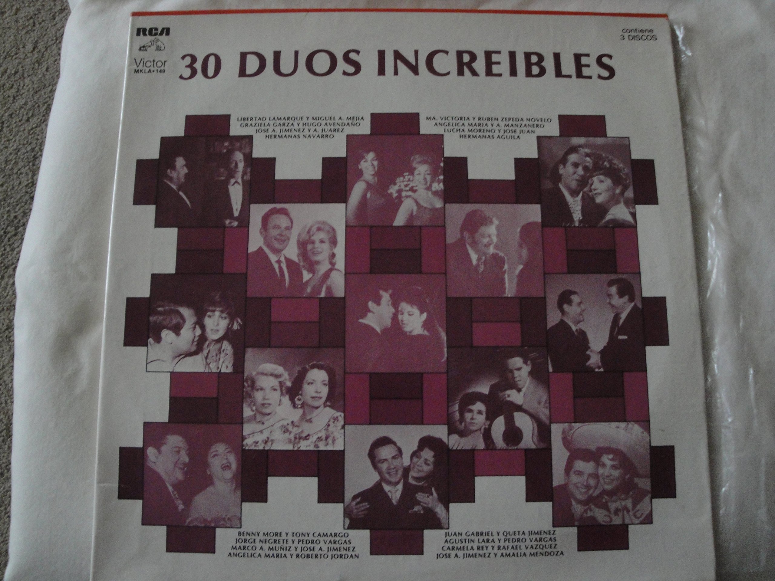 30 Duos Increibles Triple Vinyl Lp Bolero 1980 RCA Victor MKLA-149 Made in Mexico