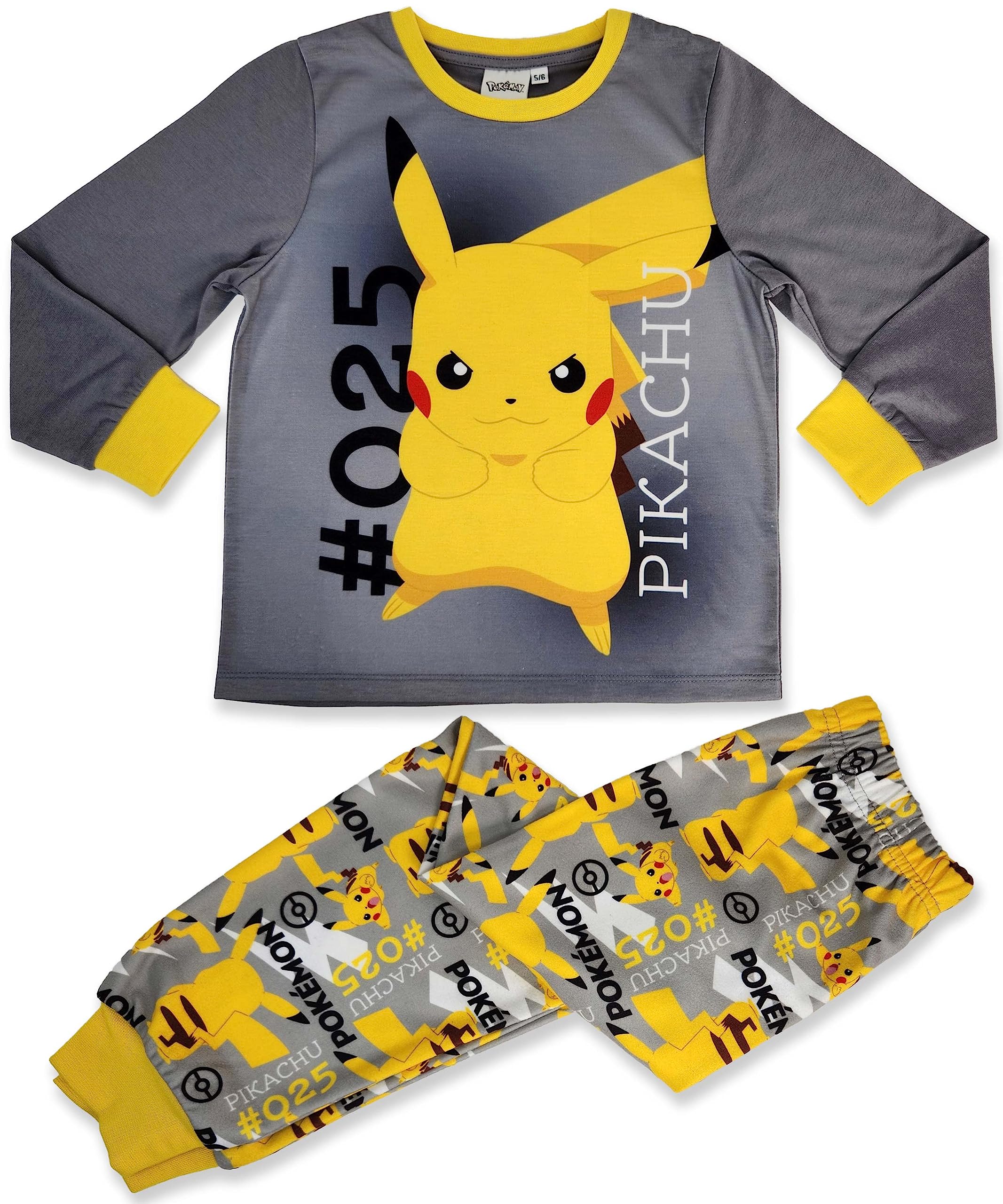 Pokémon Boys Grey Pokemon Super Soft Bottoms Pyjama Set 7-8Yrs