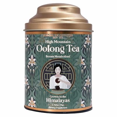 Sancha Tea Boutique, Oolong Tea, 50 gram Loose Leaves Harvested in the Himalayas Semi Fermeted Leaves