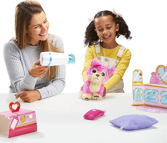 Little Live Scruff-A-Luvs Cutie Cuts: Shave, Reveal and Style, Plush Rescue Pet - Pink Puppy