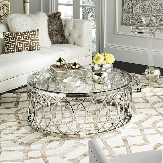 Safavieh Couture Home April Chrome Stainless Steel and