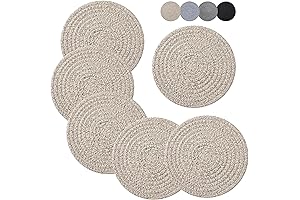 Coga Rustic Farmhouse Dining Room Centerpieces for Tables - Set of 6 Coasters