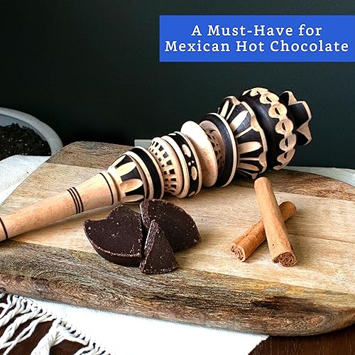 Miniatura 4 de Auténtico espumador artesanal de chocolate caliente Molinillo (grande) - Batidor de madera hecho a mano para chocolate caliente mexicano - Wisk de