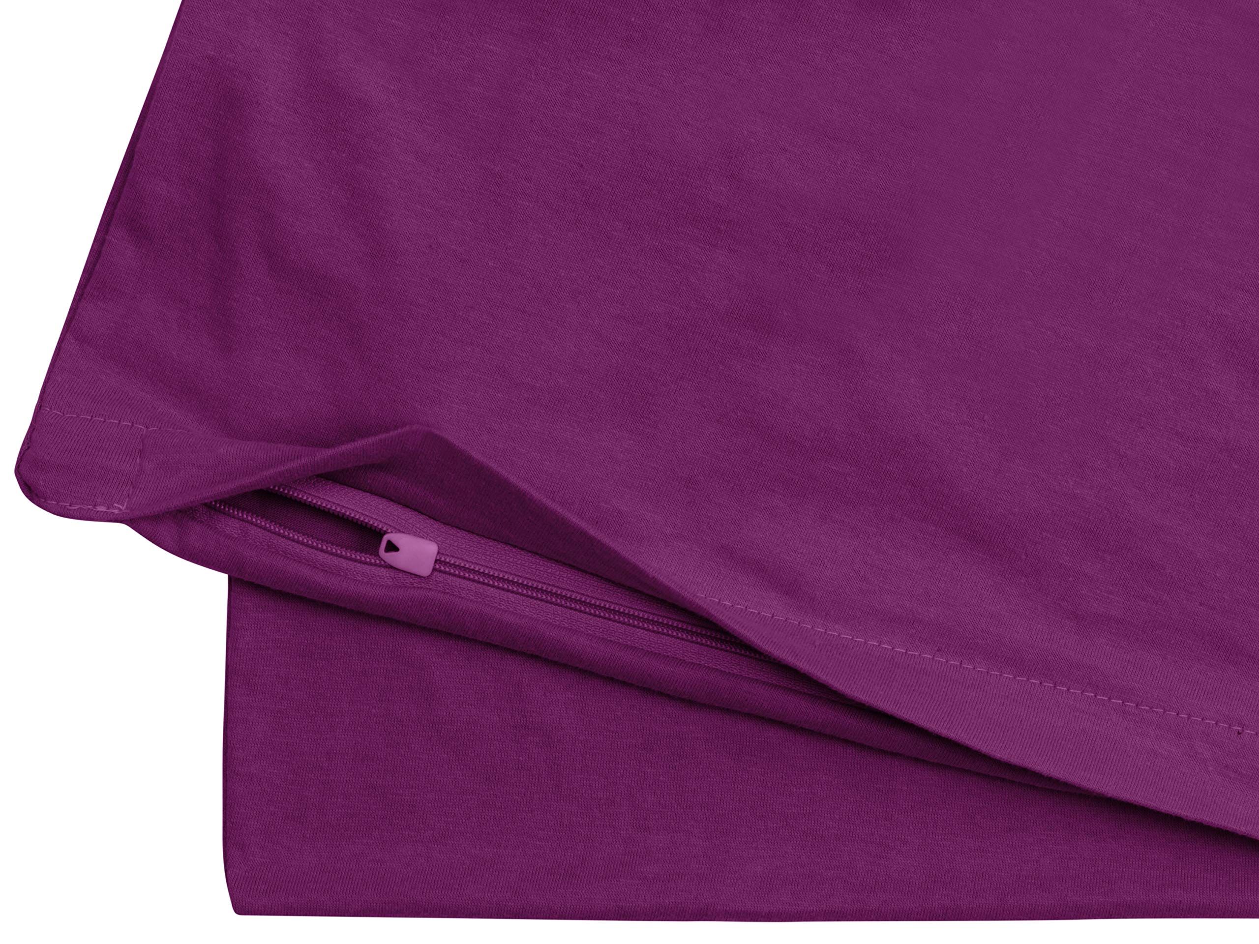 npluseins Set da 2 federe in cotone - jersey - tanti colori 1331.1812, 40 x 145 cm, lilla