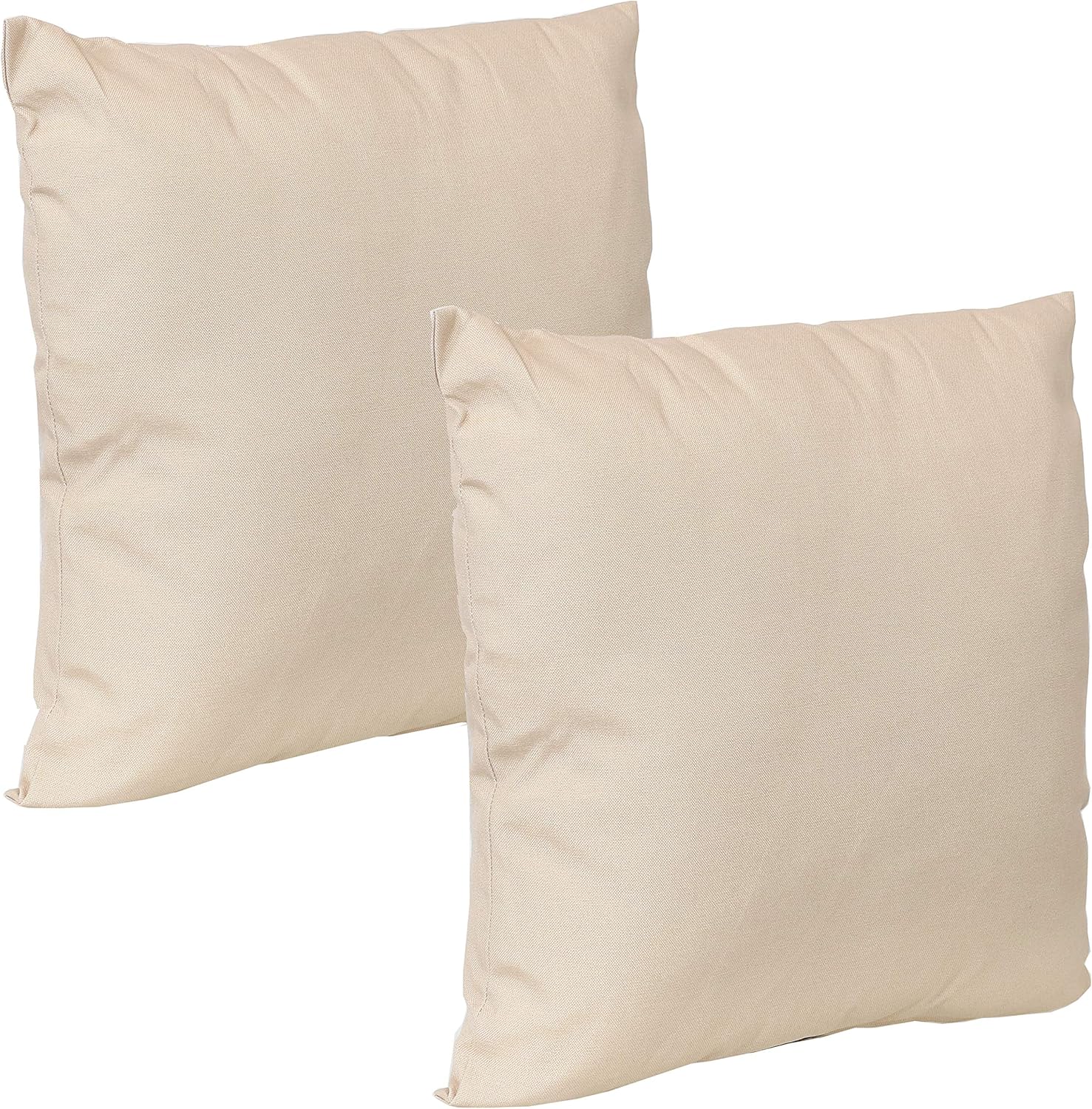 Sunnydaze Indoor and Outdoor Decorative Throw Pillow Covers - Covers ONLY - Set of 2 Square Pillow Covers - Zipper Closures - Weather-Resistant Polyester - Gray Geometric - 17 x 17 Inches (Pack of 2)