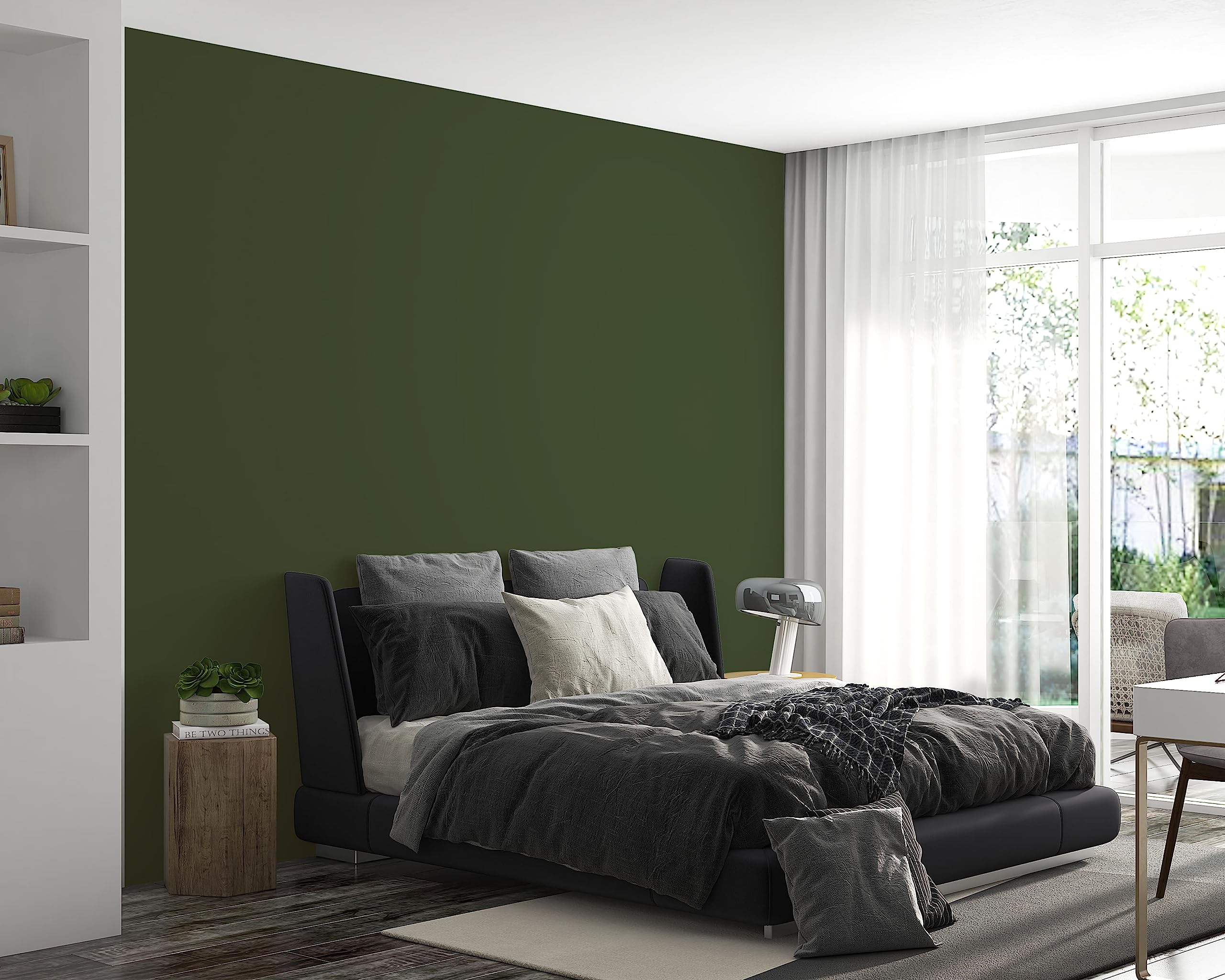 Peinture Acrylique Vert Crocodile - Aspect Satin - Peinture Mur, Plafond, Boiserie & Balcon - Lessivable - Séchage En 30 min - COV A+ - Fabriquée En France - 5 L - BARBOUILLE