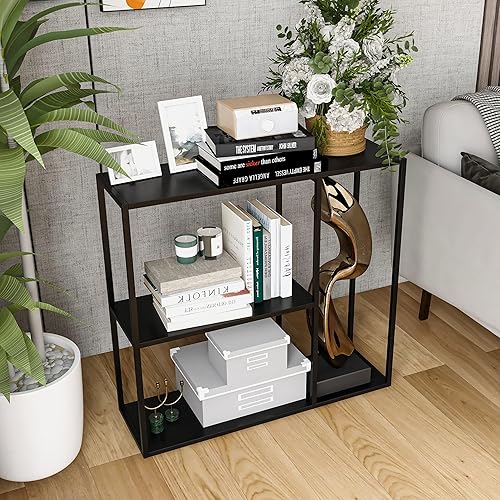 Miniatura 5 de DCLRN Mesa consola, mesa de entrada estrecha y larga con estante de almacenamiento para entrada, vestíbulo, pasillo, sofá, sala de estar, bar, Negro