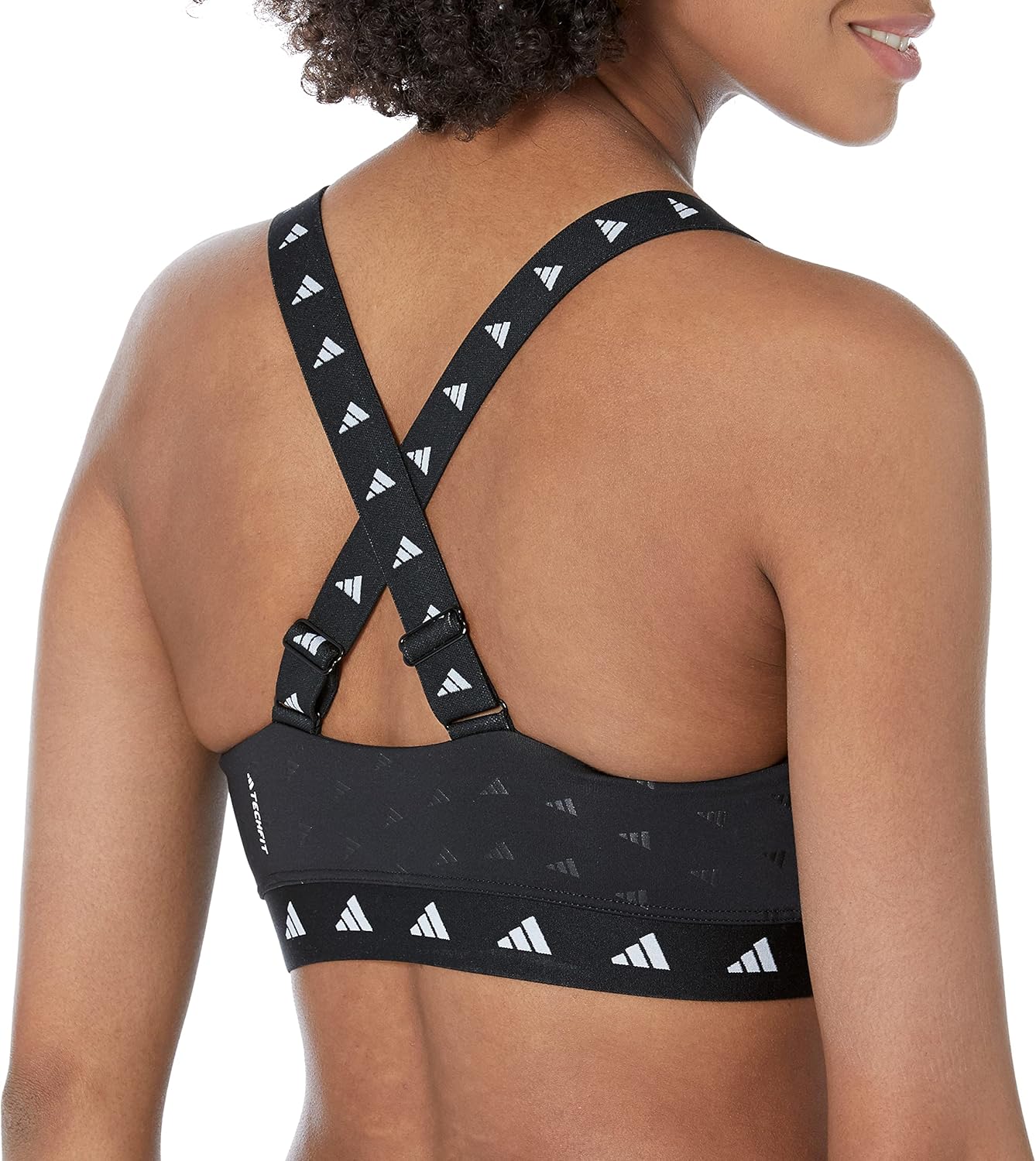 adidas Womens Powerreact Medium Support Techfit Bra - Image 2