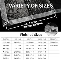 Vista 5 de TARPAL Small Tarps 4x6 Feet(2-Pack) Heavy Duty Tarp 10.5Mil Multipurpose Protective Cover Waterproof,Snow or UV Protection,Durable Reinforced