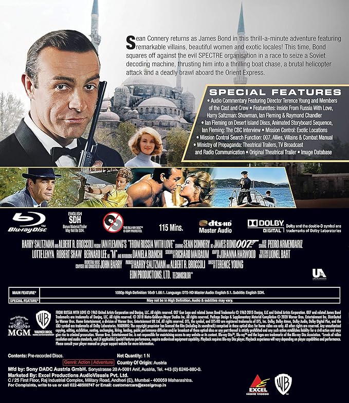 007 From Russia With Love Sean Connery As James Bond Amazon In Sean Connery Robert Shaw Lotte Lenya Terence Young Sean Connery Robert Shaw Movies Tv Shows