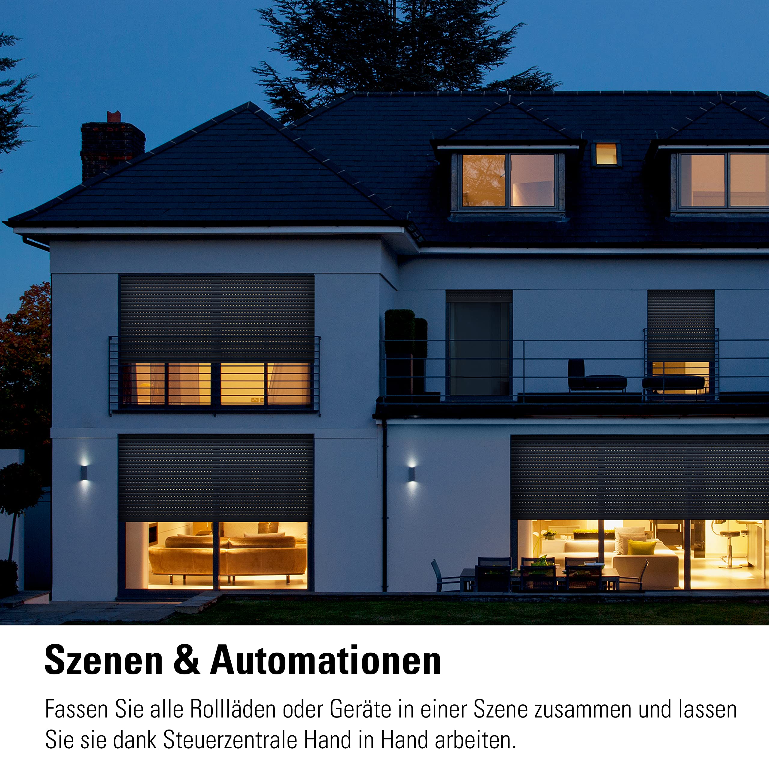 Eve Shutter Switch (Apple Home) - Smarte Rollladensteuerung mit integrierten Zeitplänen, Adaptive Beschattung, Siri-Sprachsteuerung, Zeitschaltuhr, Fernzugriff, keine Bridge nötig, Bluetooth/Thread