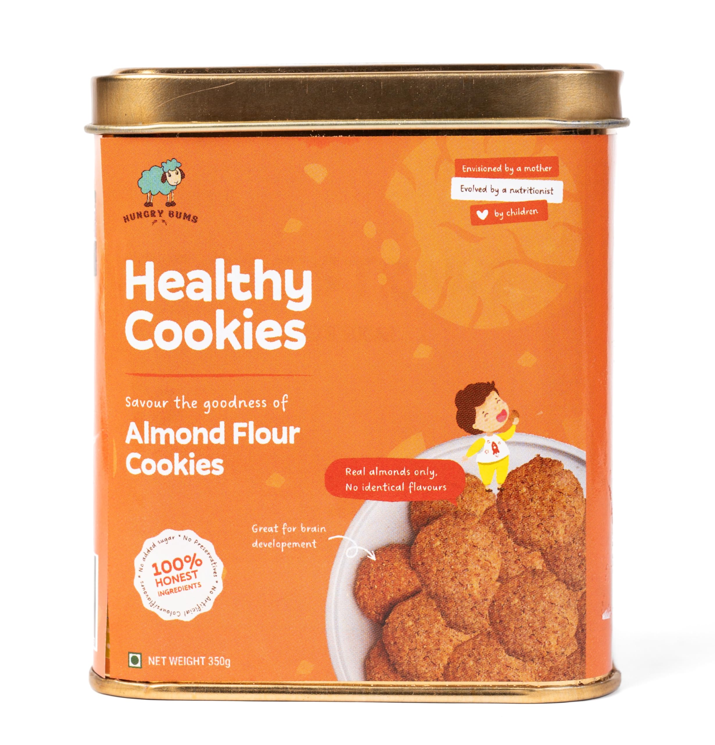 Hungry Bums Almond Cookies - 350gm | 100% Almond Flour | Rich in Protein & Vitamin E | Healthy Gluten Free Biscuits | No Maida, No Added Sugar, No Preservatives | Healthy Snack for Kids & Adults (B0DG95BBDX) Amazon Price History, Amazon Price Tracker