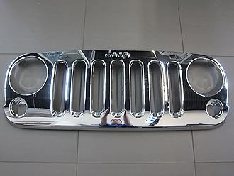 2007-2017 Jeep Wrangler JK Chrome Front Grille w/Jeep Logo Mopar OEM
