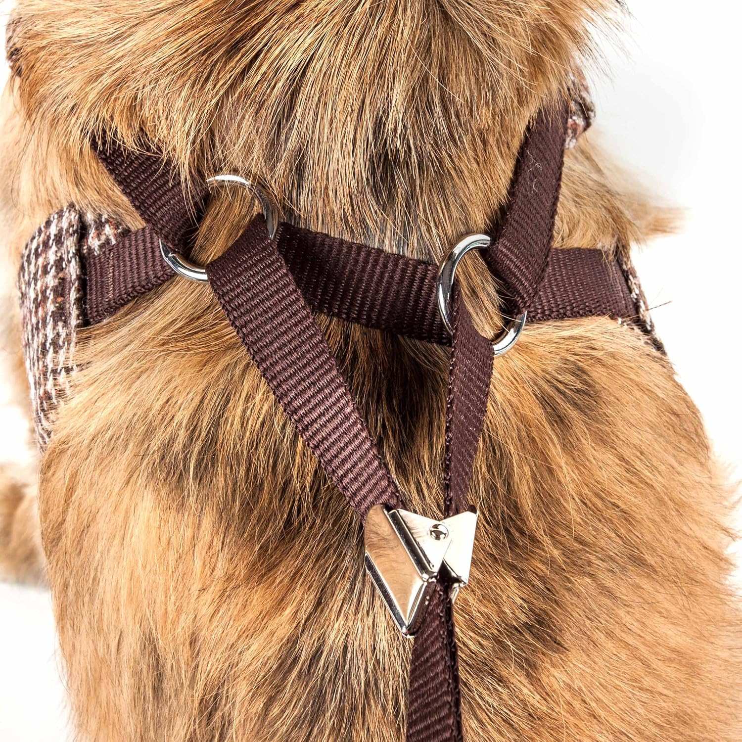 Pet Life ® Luxe 'Houndsome' Mesh Reversible and Breathable Adjustable Plaid Collared 2-in-1 Chest Dog Harness and Leash